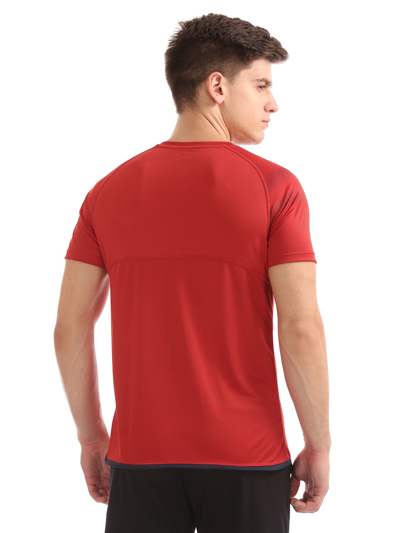 U.S.Polo Assn. Men's Half Sleeve Regular Fit Red Round Neck T-Shirt